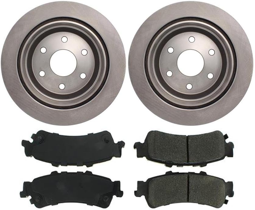 4Pcs Brakes Kit Rear Disc Brake Rotors Brakes Pads for Chevrolet Silverado 1500 1999-2007 for Chevy Silverado 1500 1999-2007 for Chevrolet Silverado 1500 Classic 2007-2007