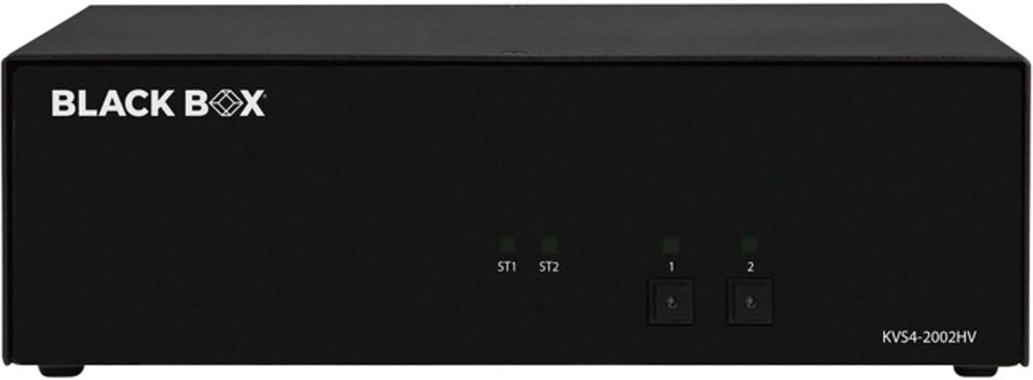 Black Box Network Services KVS4-2002HV Secure Kvm Switch - 2-port Dual-monitor Flexport Hdmi/displayport Taa If Outs
