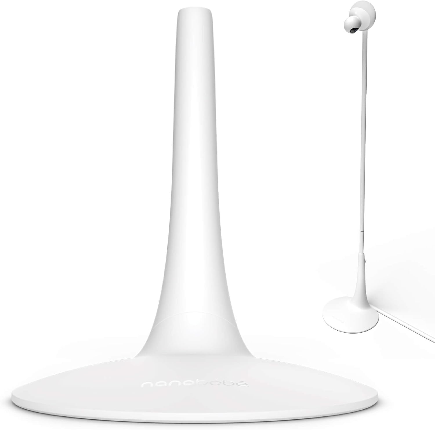 Nanobebe Smart Baby Monitor 360° 1080p HD Camera with Monitor Floor Stand Accessory, Adjustable Height, Stable Weighted Base