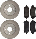 Set of 3 Front Brake Kit, Front Ceramic Brake Pads and Brake Rotors Kit for Ford Fiesta 1.6L 2011 2012 2013 2014 2015 2016 2017 2018 2019, for Fiesta 1.0L 2014 2015 2016 2017