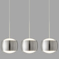 Modern LED Dimmable Pendant Light fixtures,Mini Island Pendant Lighting for Kitchen Island Dinning Room,Bedroom,Bar, Kitchen Island Ceiling Hanging Light Fixtures(Chrome-3-Pack)