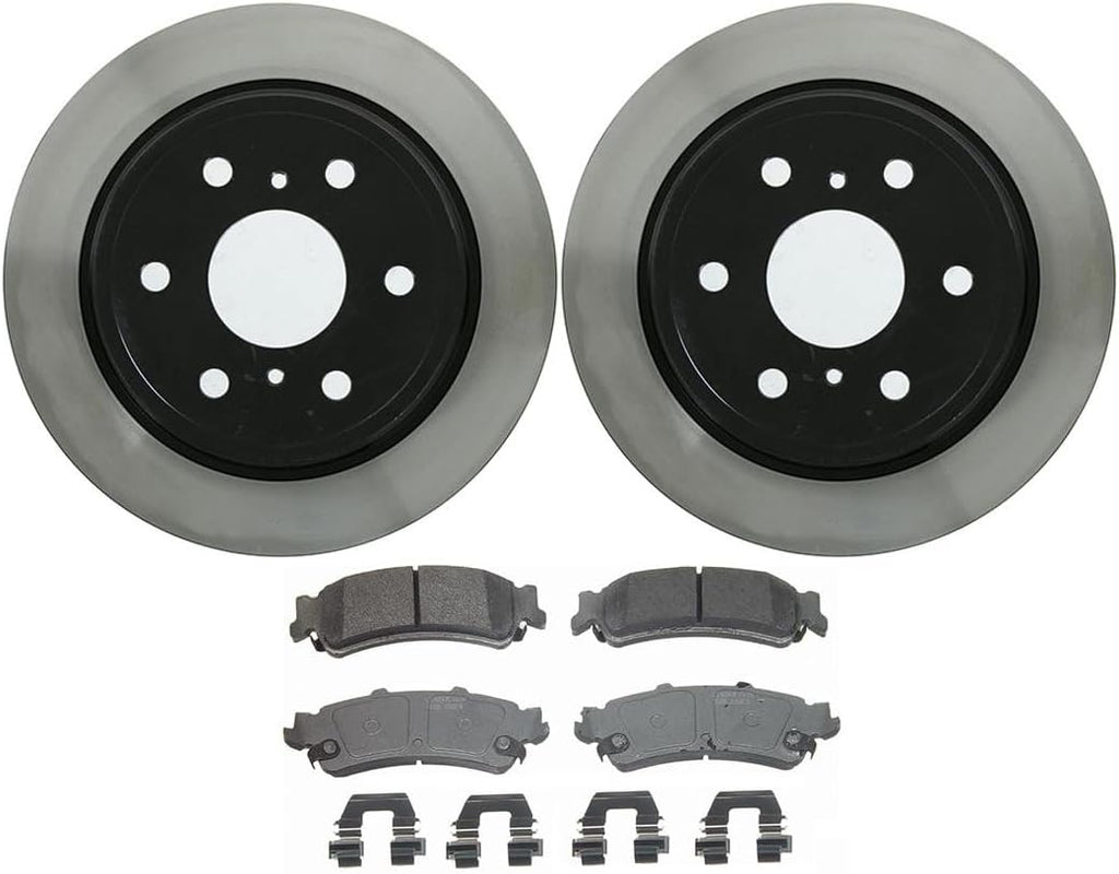 Pack of 4 Rear Brake Pads and Rotors Kit Automotive Replacement Brake Kits for Chevy Silverado 1500 Classic 2007-2007 for GMC Sierra 1500 Classic 2007-2007