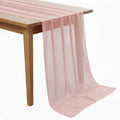 MDS Pack of 20 | Dusty Pink | 10ft Chiffon Table Runner 29x120 Inches Long Romantic Rustic Sheer Gauze Runner for Wedding Bridal Shower Birthday Banquets Engagement Spring Easter Boho Decorations