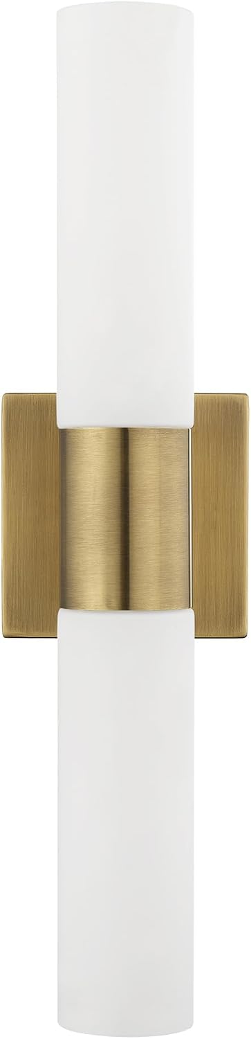 Livex Lighting, 10102-01, Aero, ADA Bath Vanity, 2 Light, Antique Brass