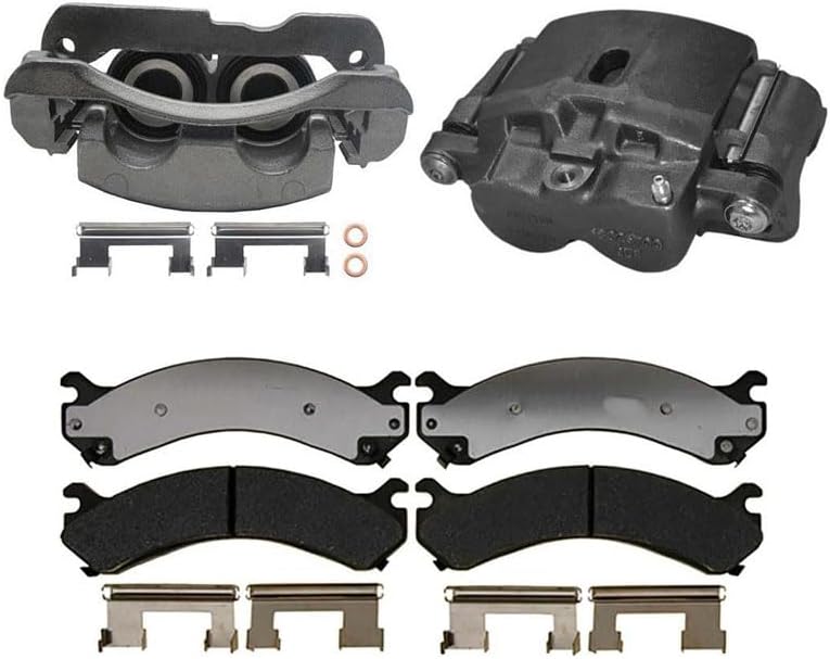 (4) Rear Brake Caliper with Brake Pads Kit Replacement for Chevy Silverado 3500 Classic 2007-2007 for Chevrolet Silverado 3500 HD 2007-2010 for Chevy Silverado 3500 HD 2007-2010