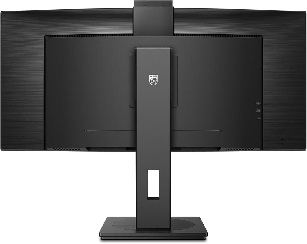 Philips 34B1U5600CH - 34 Inch WQHD Curved Monitor, 120Hz, VA, 4ms, Webcam, KVM, MultiView, RJ-45 to USB-C, Height Adjust (3440 x 1440 @ 120Hz, HDMI 2.0 / DP 1.4 / USB-C PD 100W) (Renewed)