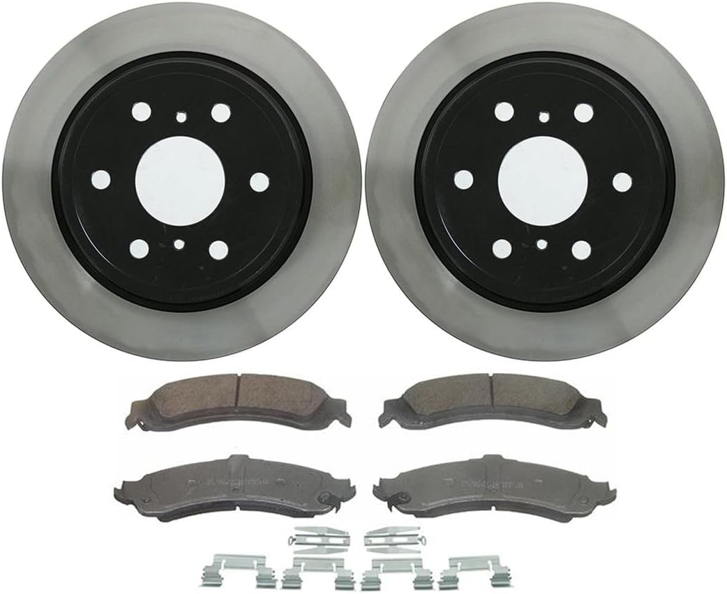 Pack of 4 Rear Brake Pads and Rotors Kit Automotive Replacement Brake Kits for Chevrolet Silverado 1500 2007-2007 for Chevy Silverado 1500 2007-2007