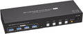 KVM Switch 2 Monitors 4 Computers 4K 120Hz Dual Displayport USB 3.0 Switcher for 4 PC Share Keyboard Mouse(AU Power Adapter)