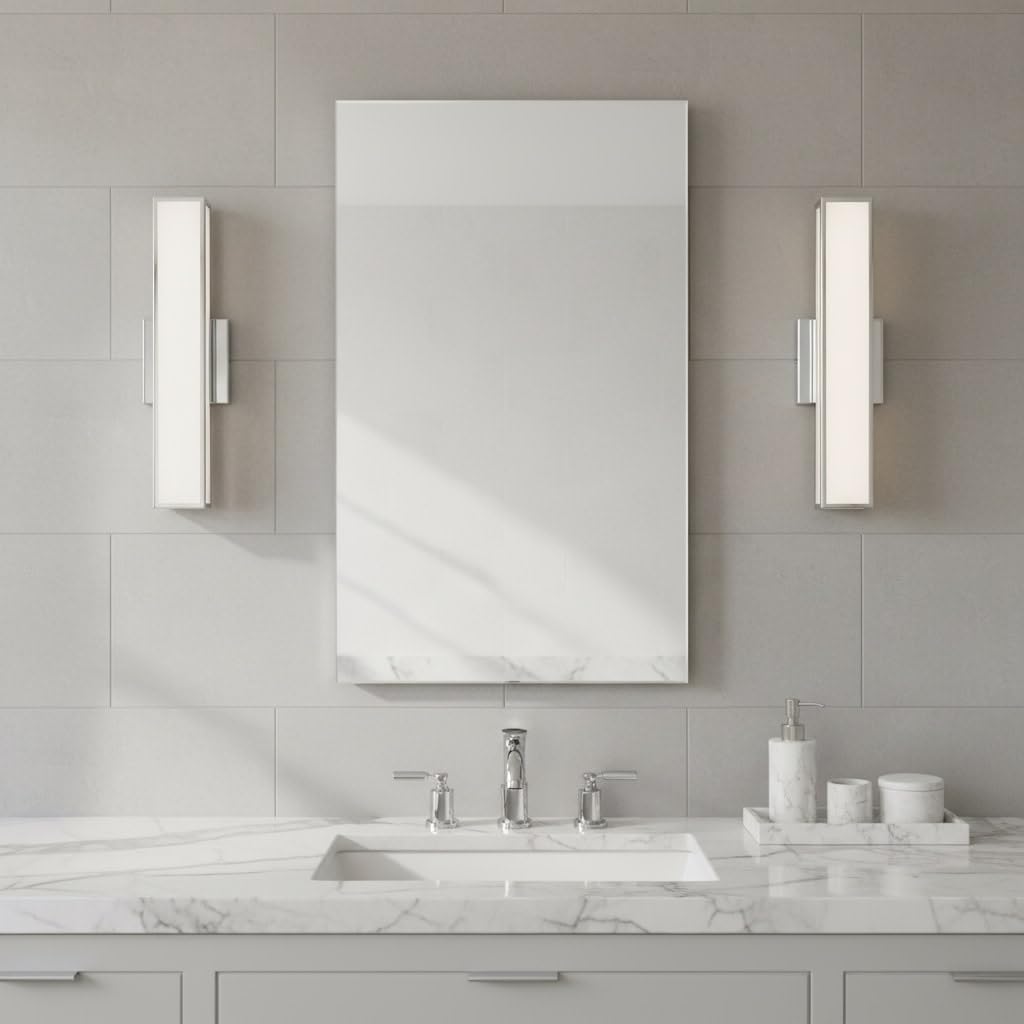 Hinkley Alto 18' Integrated LED 26W Bathroom Vanity Light Fixture, Chrome
