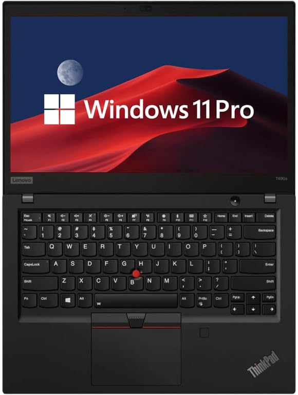 Lenovo ThinkPad T490s 14' FHD Business Laptop Computer, Intel Core i7-8565U Notebook PC, 8GB DDR4 RAM, 512GB SSD, Backlit Keyboard, Webcam, WiFi BT, Windows 11 Pro (Renewed)
