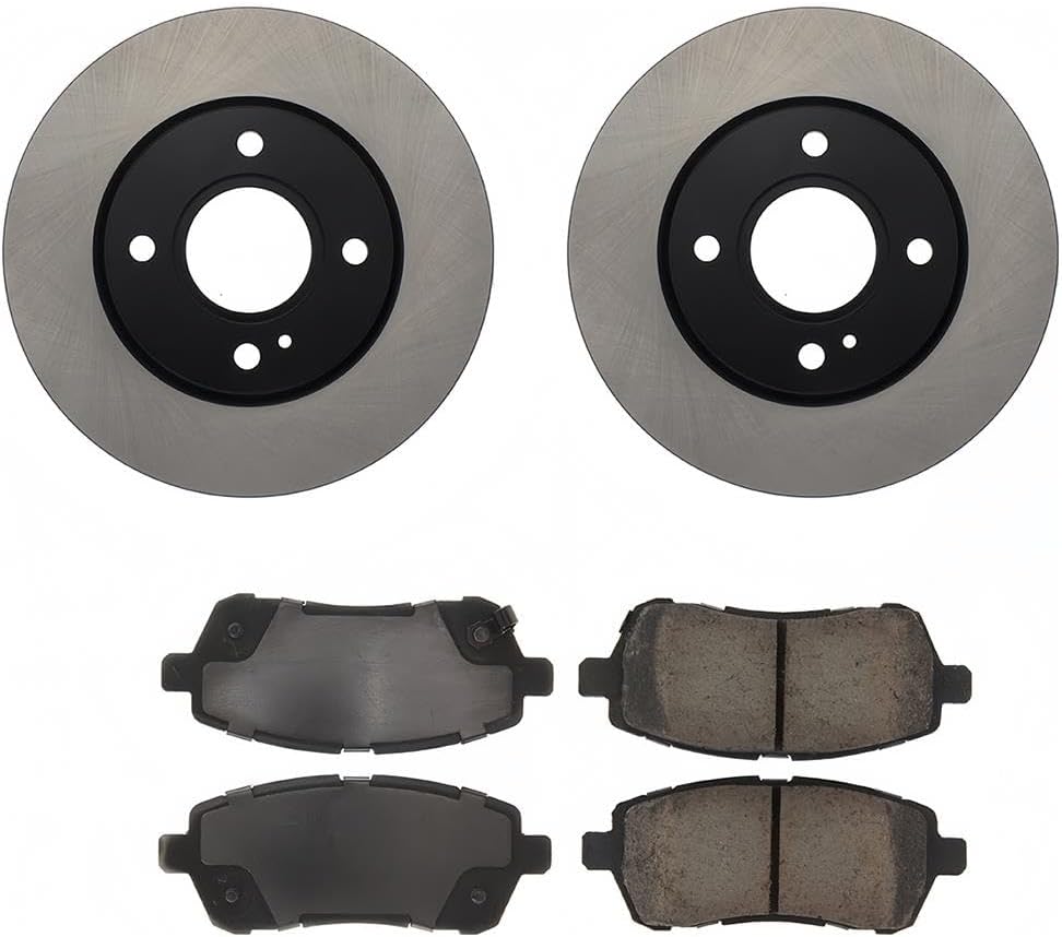Brake Upgrade Kit - set of 6 Brake Pads and Rotors Kit Front fits Ford Fiesta 1.6L 2011 2012 2013 2014 2015 2016 2017 2018 2019, fits Ford Fiesta 1.0L 2014 2015 2016 2017