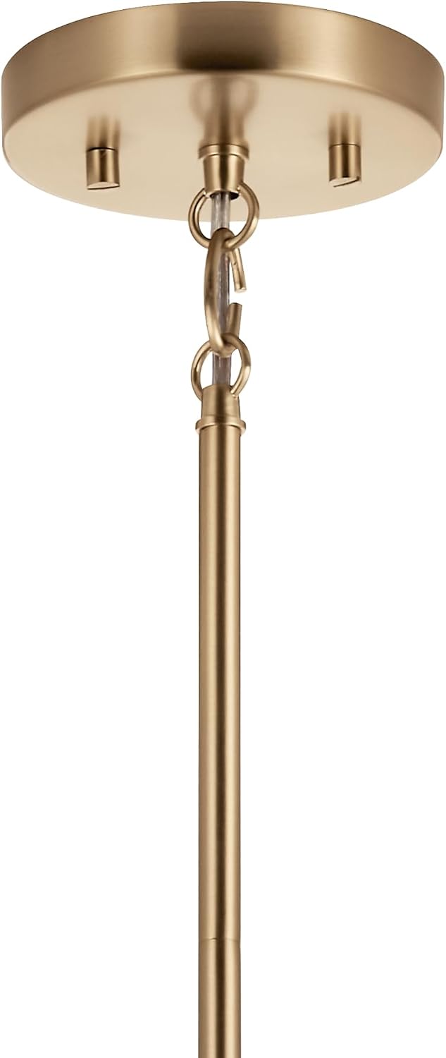 Kichler Madden 1-Light Mini Pendant Light Fixture with Clear Glass Shade in Champagne Bronze, Sloped Ceiling Compatible for Kitchen Island Hanging Lighting (15' x 7 '), 52725CPZ