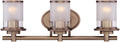 DESIGNERS FOUNTAIN 3-Light Essence Bathroom Vanity Lights Fixture, 23.25 Inch Wall Mount Sconce for Bedroom or Over Mirror, Old Satin Brass, 6693-OSB