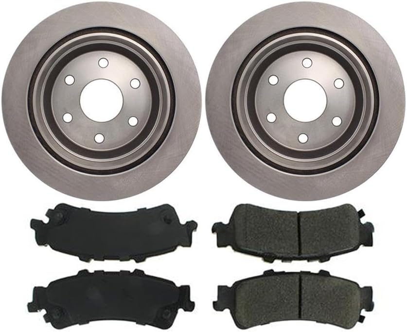 Brake Pads and Rotors Kit - Rear Brakes and Rotors, Replacement Brake Kit fits Chevy Avalanche 1500 2002-2002 fits Chevrolet Silverado 1500 1999-2007 fits Chevy Silverado 1500 1999-2007