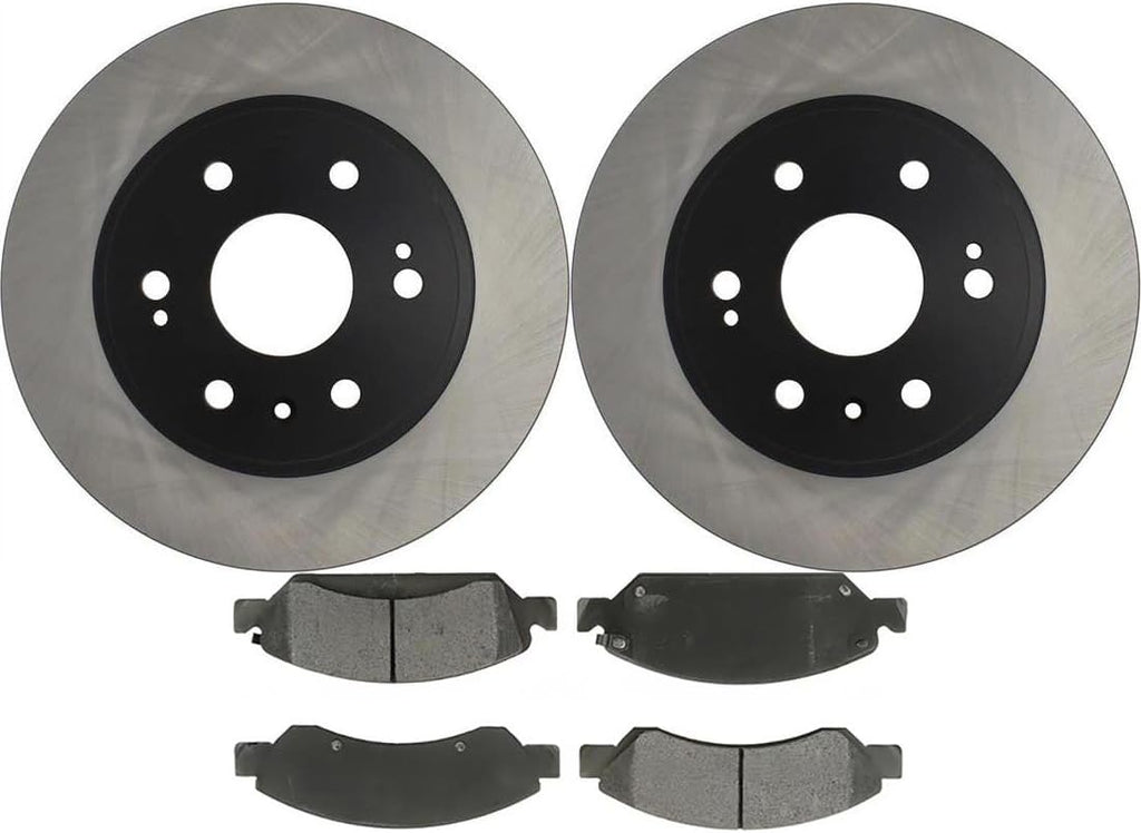 Front Brake Kit, Brakes and Rotors fits Chevy Silverado 1500 4.3L 2006 2007 2008 2009 2010 2011 2012 2013 2014 2015 2016 2017 2018 2019 12.99inch(329.95mm) Vented Brake Rotors Brake Pads 6pcs
