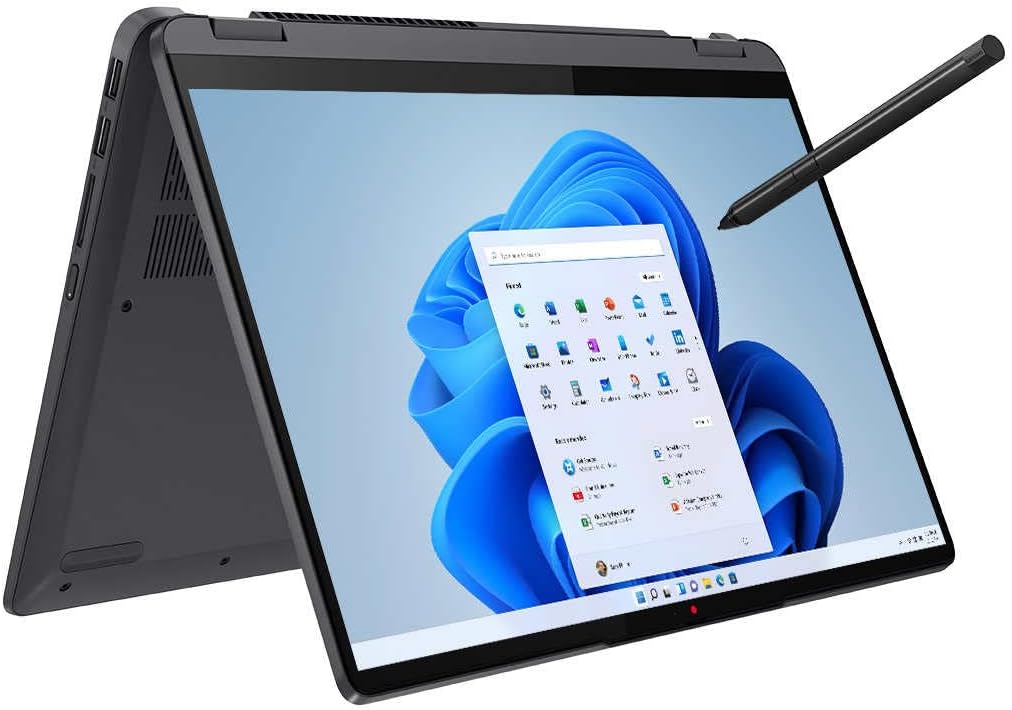 Lenovo 2023 Flex 5 2-in-1 Laptop 14'' 2.8K OLED Touch 12th Intel i7-1255U 10-Core Iris Xe Graphics 16GB RAM 1TB SSD KB FP Reader Win 11 Pro w/ RATZK 32GB USB and Pen,Storm Grey (82R7)