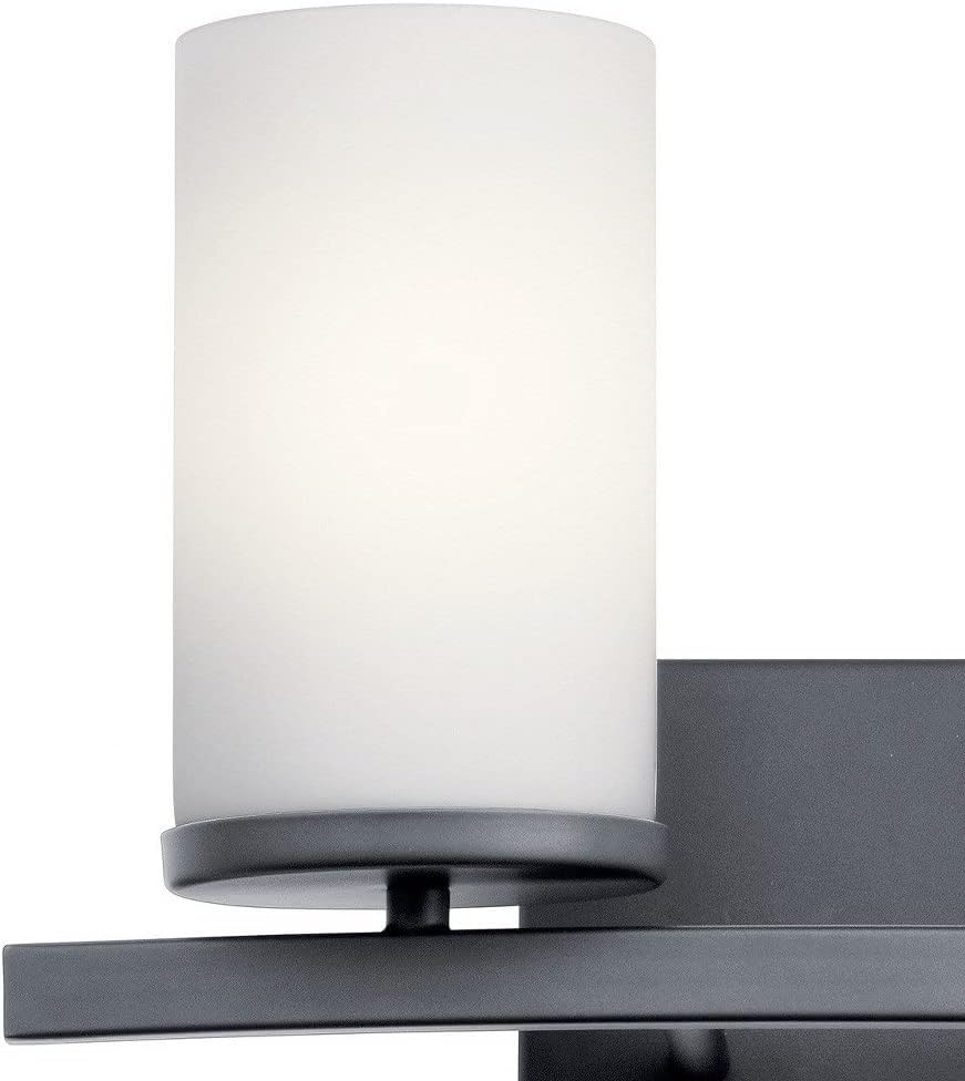 KICHLER Crosby 15' 2 Light Vanity Light Satin Etched Cased Opal Chrome