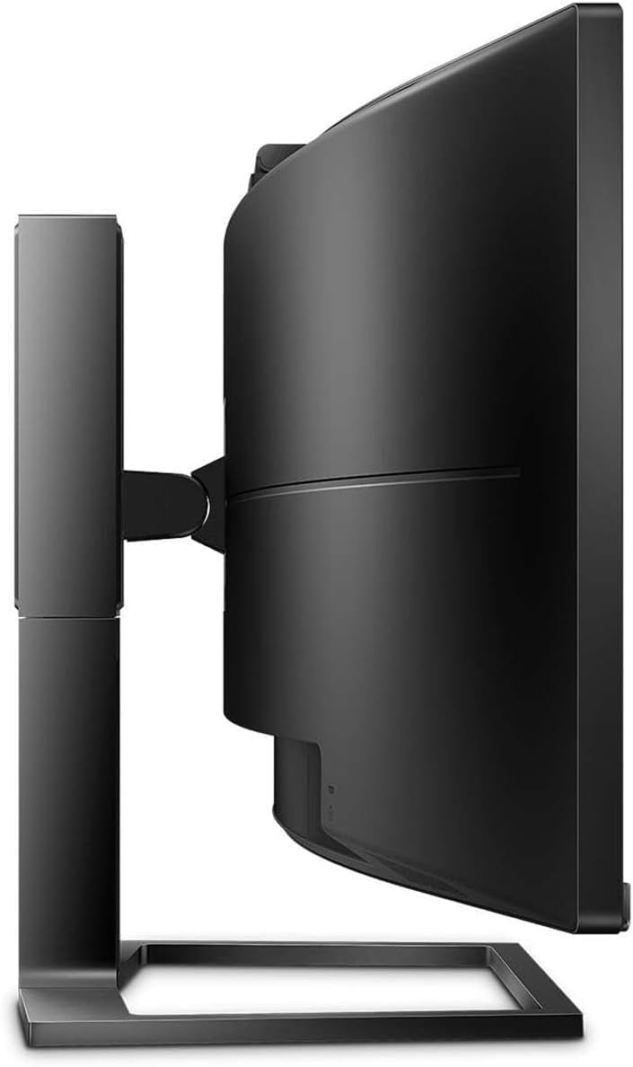 PHILIPS Brilliance 499P9H 49' SuperWide Curved Monitor, Dual QHD 5120x1440 32:9, USB-C Docking, KVM Switch, HDMI/DisplayPort, Windows Hello Pop-Up Webcam, SmartErgoBase, LightSensor (Renewed)