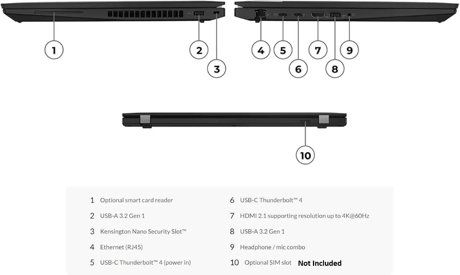Lenovo ThinkPad T16 Gen 2 Intel Core i7-1355U, 16' WUXGA (1920 x 1200) IPS 300nits Touch Screen, 32GB RAM, 1TB SSD, Backlit KYB Fingerprint Reader, Windows Pro