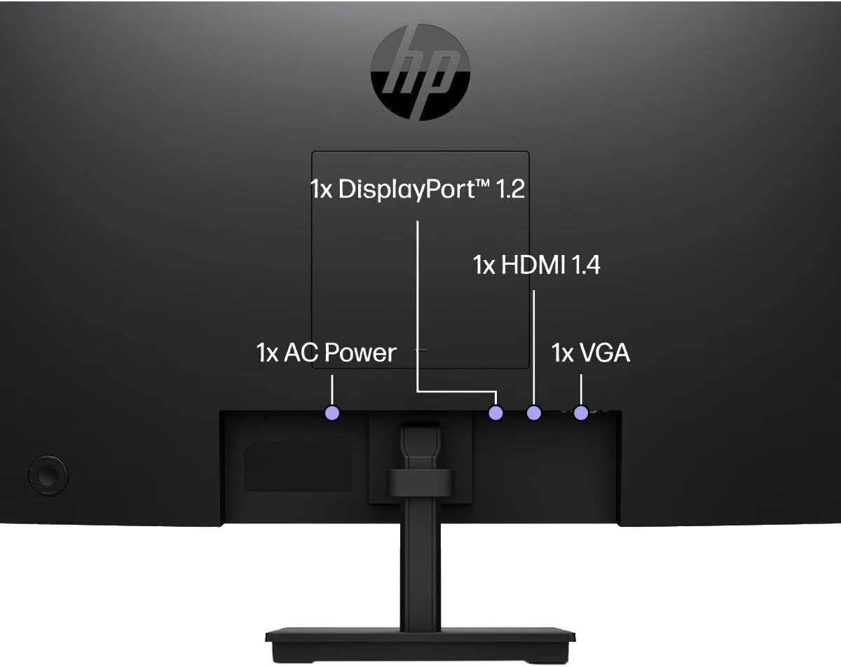 HP P22h G5 22 inch 1920 x 1080 Full HD Edge LED LCD Monitor, 2-Pack Bundle with Display Port with Built-in Speakers