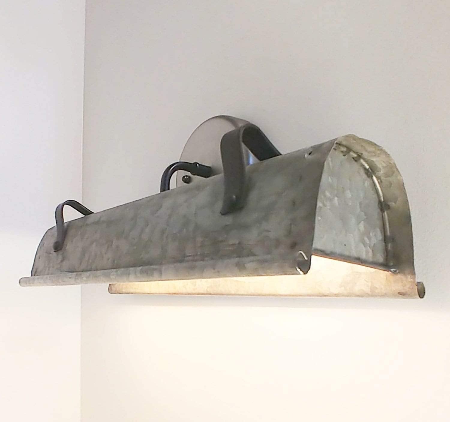 thelampgoods Galvanized Metal Wall Vanity Light - Farmhouse Bathroom Light Fixtures Sconce Industrial Rustic Pendant Chandelier Flush Mount Man Cave
