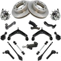 Kit Brake Pads Rotors Tie Rods Control Arms Bearings for Chevy for Silverado 3500 Classic 6.0L/6.6L/8.1L 2007 202-13831