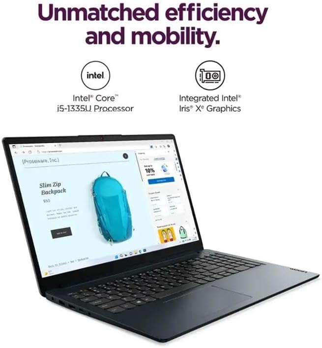 Lenovo IdeaPad 15.6' FHD Touchscreen Laptop, Intel Core i5-1335U(10-Core Up to 4.6 GHz) 24GB RAM 1TB SSD, Intel Iris Xe Graphics, Long Battery Life, WiFi 6 Win11, for Student-Home and Business