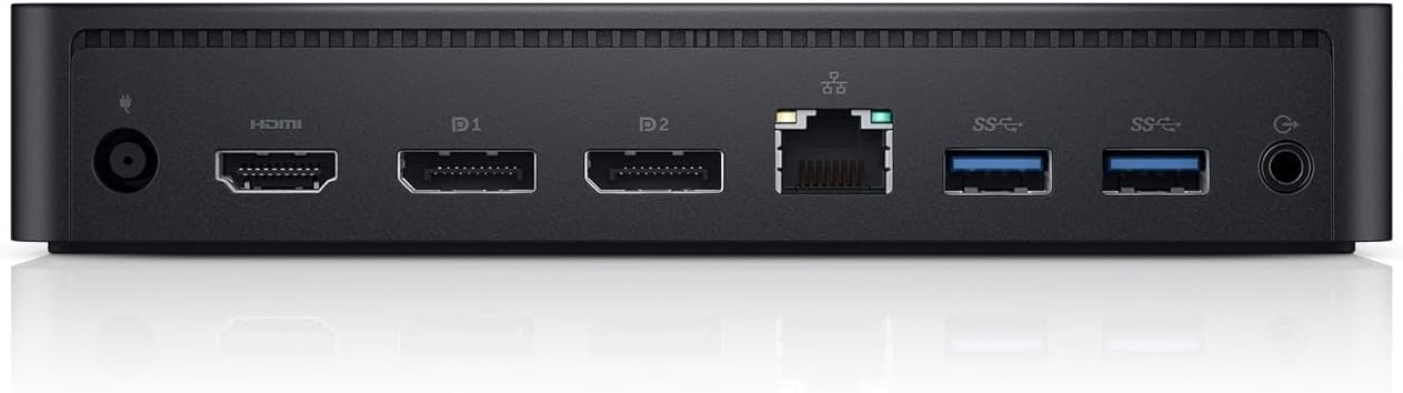 Dell Universal Dock D6000 High Speed USB-C & USB 3.0 Docking Station, Triple 4K Display Support, HDMI, 2X DisplayPort, USB-C PowerShare, Ethernet, Compatible with Windows & Mac, with HDMI Cable