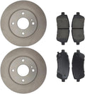 Set of 3 Front Brake Kit, Front Metallic Brake Pads and Brake Rotors Kit for Ford Fiesta 1.6L 2011 2012 2013 2014 2015 2016 2017 2018 2019, for Fiesta 1.0L 2014 2015 2016 2017