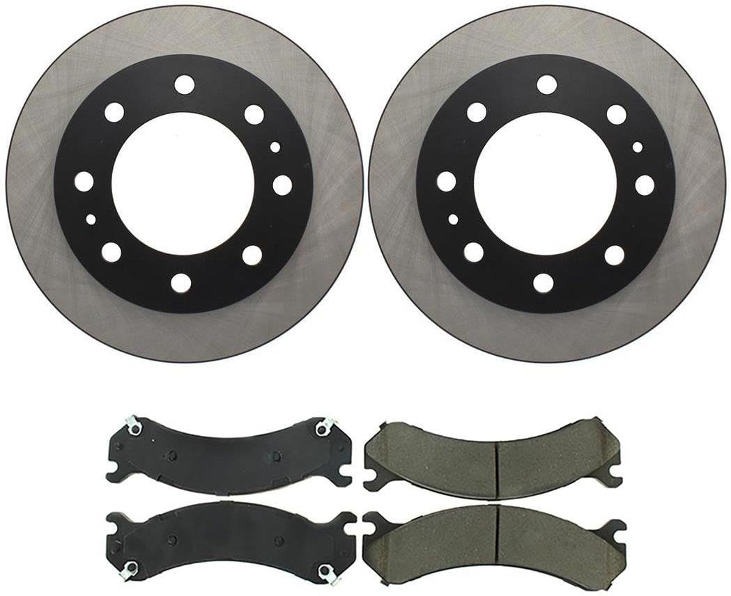 4Pcs Brakes Kit Front Disc Brake Rotors Brakes Pads for Chevy Silverado 2500 HD Classic 2007-2007 for Chevrolet Silverado 3500 2001-2007 for Chevy Silverado 3500 2001-2007