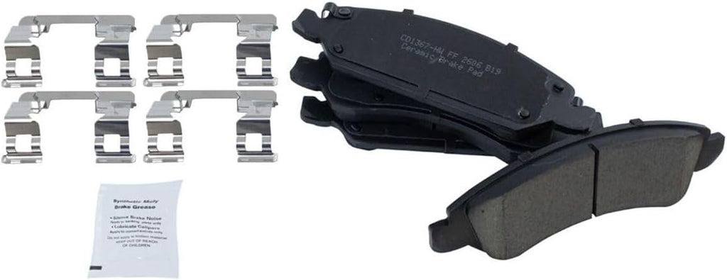Brake Kit Front Calipers Ceramic Pads & Rotors 6 Lug 12.99 in. for Chevy for Silverado 1500 2007 BKA19948 CD1363