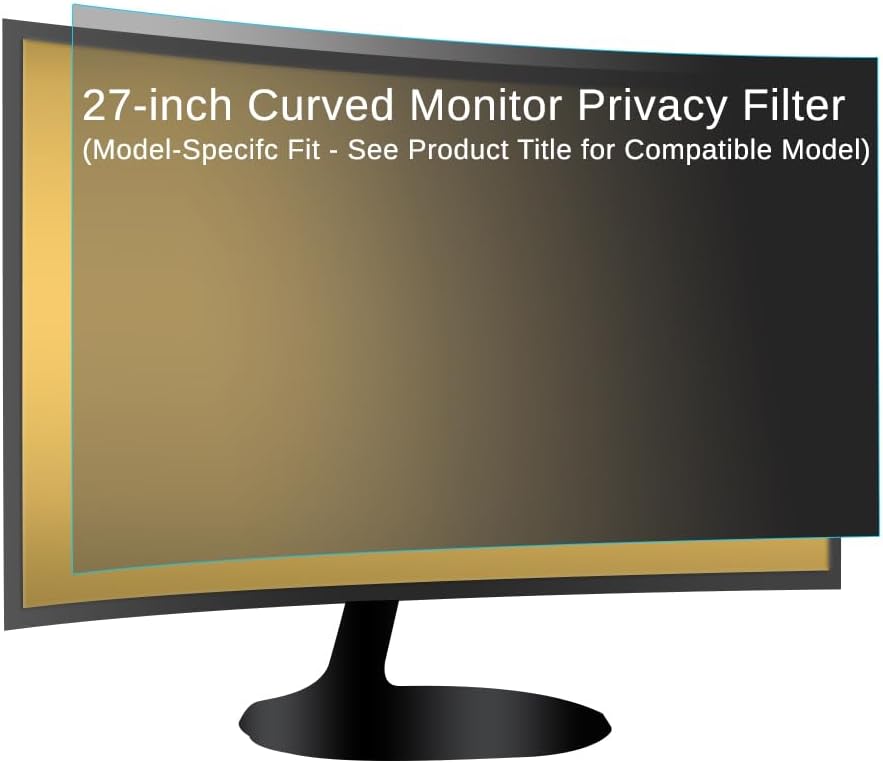 2-Way Privacy Filter to fit the 27-inch Samsung CF390/CF396/CF391 Curved LED Monitor with Installation Kit