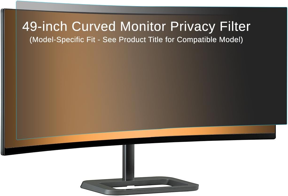 2‑Way Privacy Filter – Accessory Only – to fit the Dell U4919DW 49‑inch Curved Monitor | Includes Installation Kit