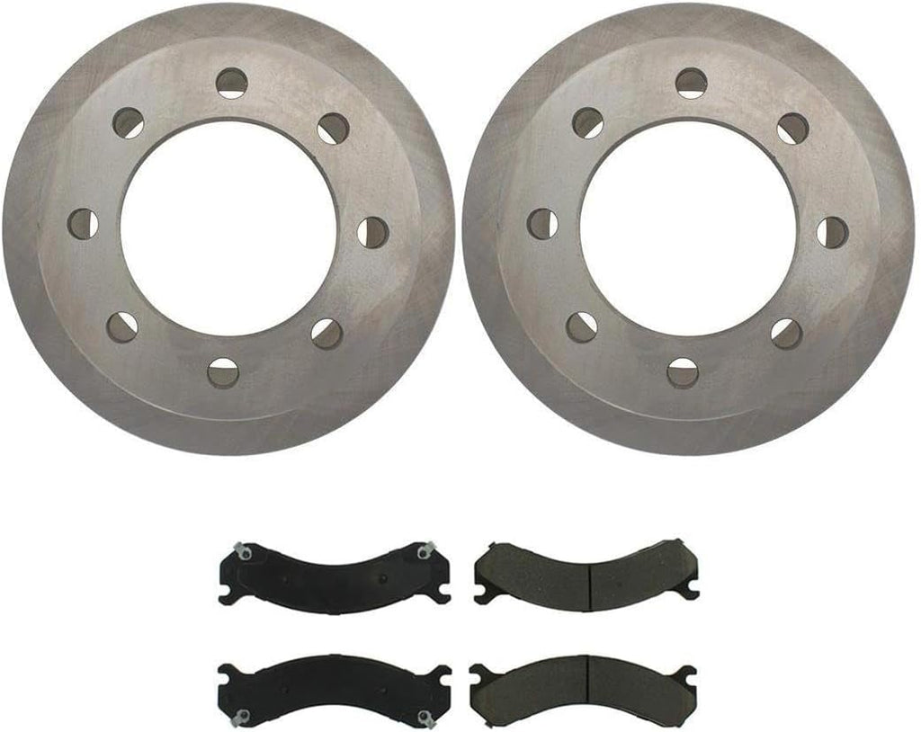 4X Rear Replacement Brake Kit Brake Rotors & Metallic Brake Pads Fits Chevrolet Silverado 3500 2001-2007 Fits Chevy Silverado 3500 2001-2007 Fits Chevrolet Silverado 3500 Classic 2007-2007