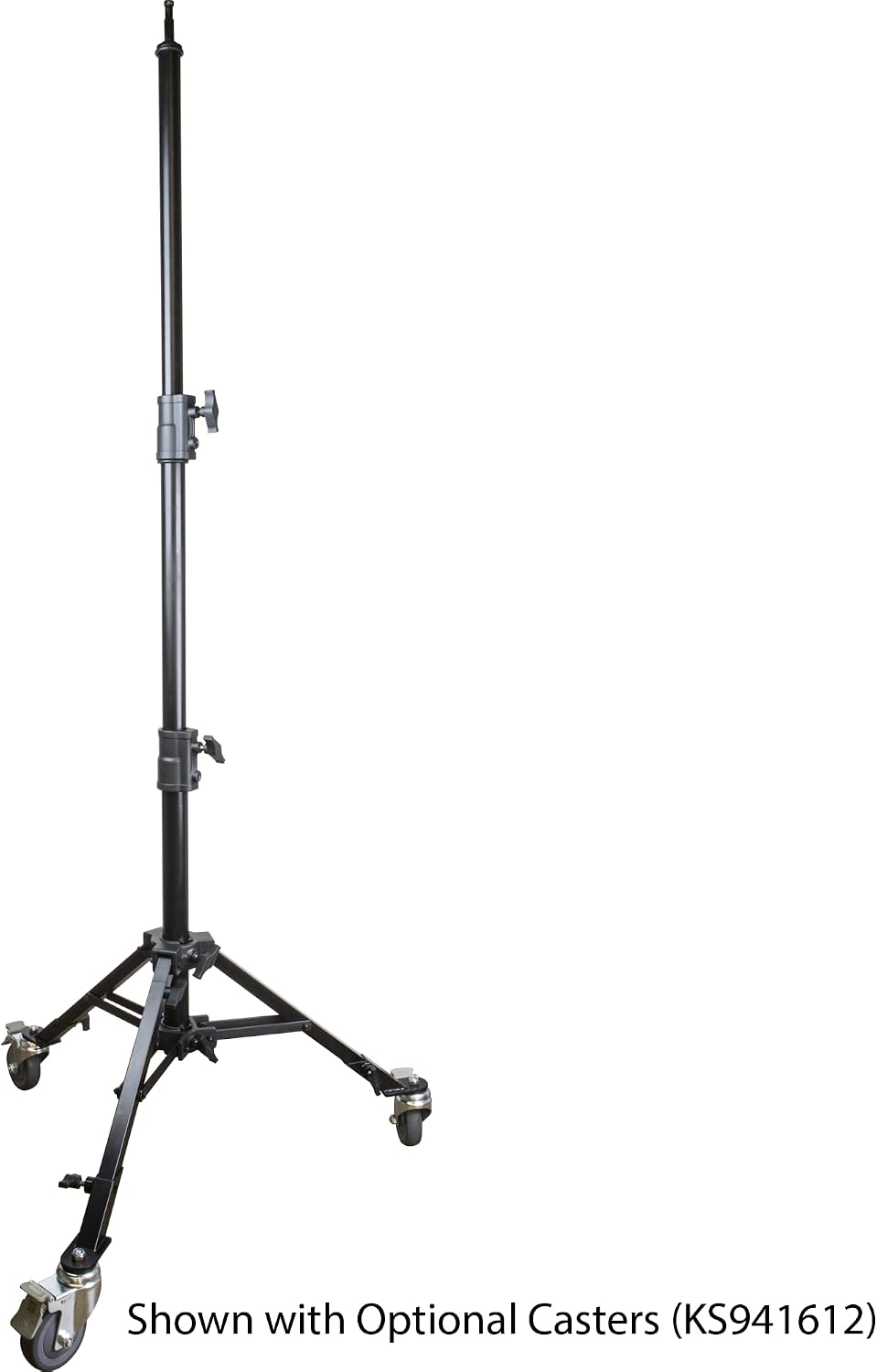 Kupo Monitor Stand II, Heavy Duty Steel Support with Baby Pin, Leveling Leg Design, Supports 70lbs, Studio and Location Monitor Mounting - Black (KS141711)