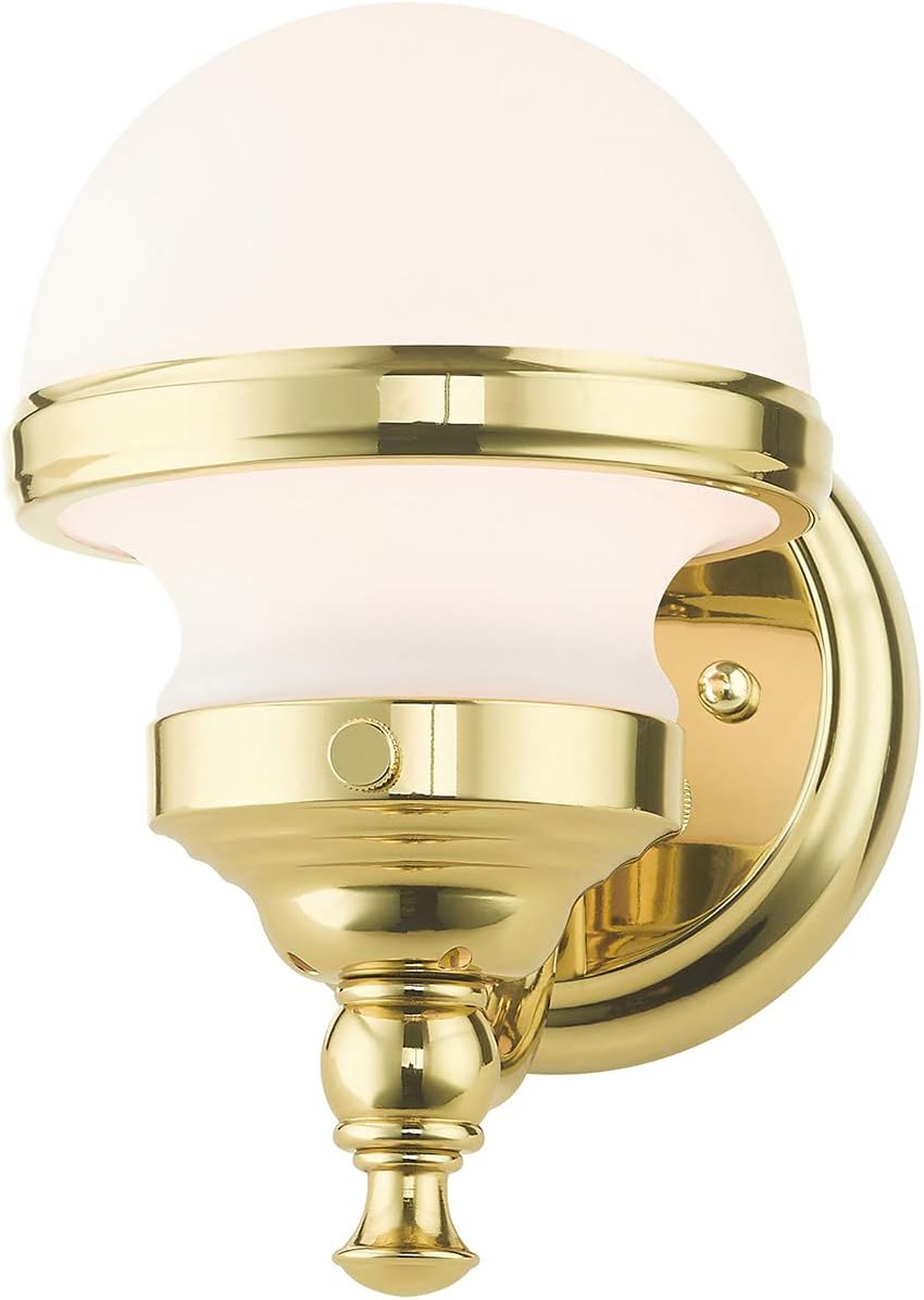 Livex Lighting1 Light Polished Brass Wall Sconce