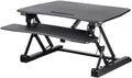 Monoprice Electric Sit-Stand Riser Desk Converter - Height Adjustable 5.9'-18.9', Black - Workstream Collection
