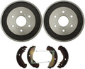Brake Drum and Shoe Kit, 3PC Rear Brake Drums and Shoes Drum Brake Shoe for Chevrolet Silverado 1500 2005-2008 for Chevy Silverado 1500 2005-2008