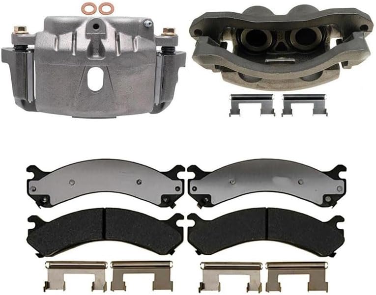 (4) Rear Brake Caliper with Brake Pads Kit Replacement for Chevrolet Silverado 3500 2001-2007 for Chevy Silverado 3500 2001-2007 for Chevrolet Silverado 3500 Classic 2007-2007
