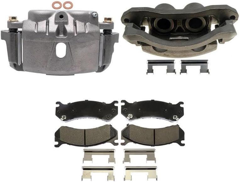 (4) Rear Brake Caliper with Brake Pads Kit Replacement Left and Right for Chevy Silverado 3500 Classic 2007-2007 for Chevrolet Silverado 3500 HD 2007-2010 for Chevy Silverado 3500 HD 2007-2010