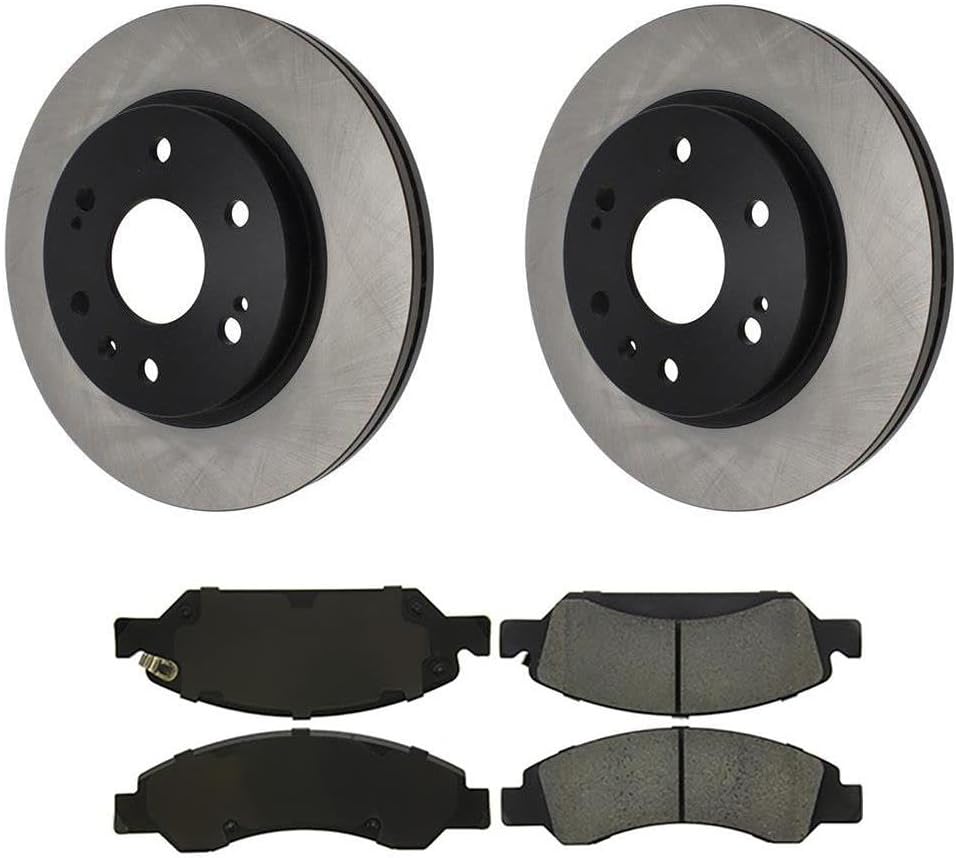 4X Front Brake Kit - Brake Pads and Rotors Kit Automotive Replacement Brake Kits for Cadillac XTS 2013-2017 for Chevrolet Avalanche 2008-2013 for Chevy Avalanche 2008-2013