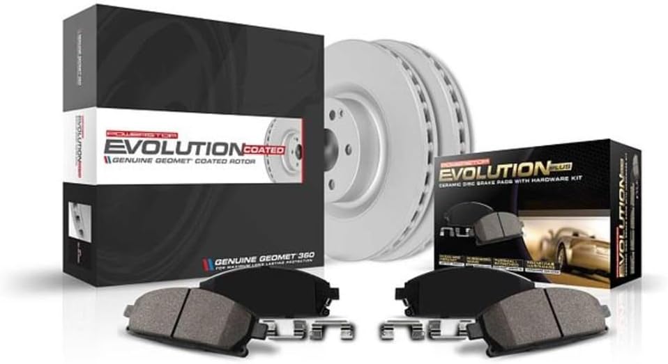 PowerStop Rear Brake Kit for Jeep Cherokee 2014-23 - Fully-Coated Disc Rotors with Z17 Ceramic Brake Pads Replacement, CRK6542