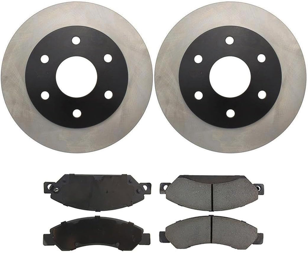 4Pack Front Brake Kit - Brake Pads and Rotors Kit Automotive Replacement Brake Kits for Chevrolet Silverado 1500 Classic 2007-2007 for Chevy Silverado 1500 Classic 2007-2007