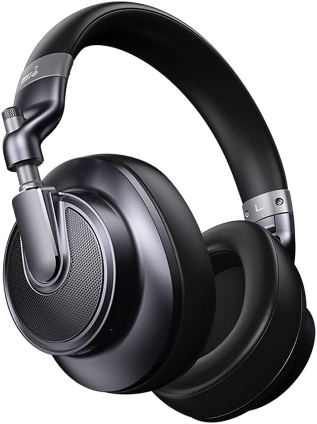 Active Noise Cancelling Over-Ear Headphones Bluetooth 5.0 Wireless Deep Bass Foldable Headset with Mic, Lossless Hi-Fi Sound, 50H Battery Life, Type-C Fast Charge