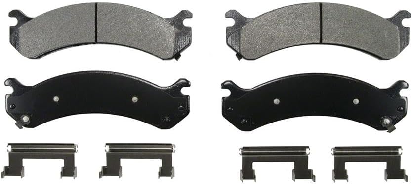 Arrhythmic Front Rear Brake Pads for Chevy Silverado 3500 Classic 8.1L 2007, for Chevy Silverado 2500 5.3L 1999 2000, for Chevy Silverado 2500 5.7L 2001 2002 Automotive Replacement Pads 8PCs Break Pad