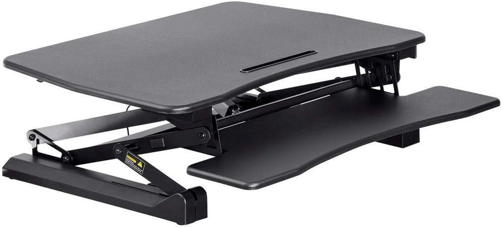 Monoprice Electric Sit-Stand Riser Desk Converter - Height Adjustable 5.9'-18.9', Black - Workstream Collection