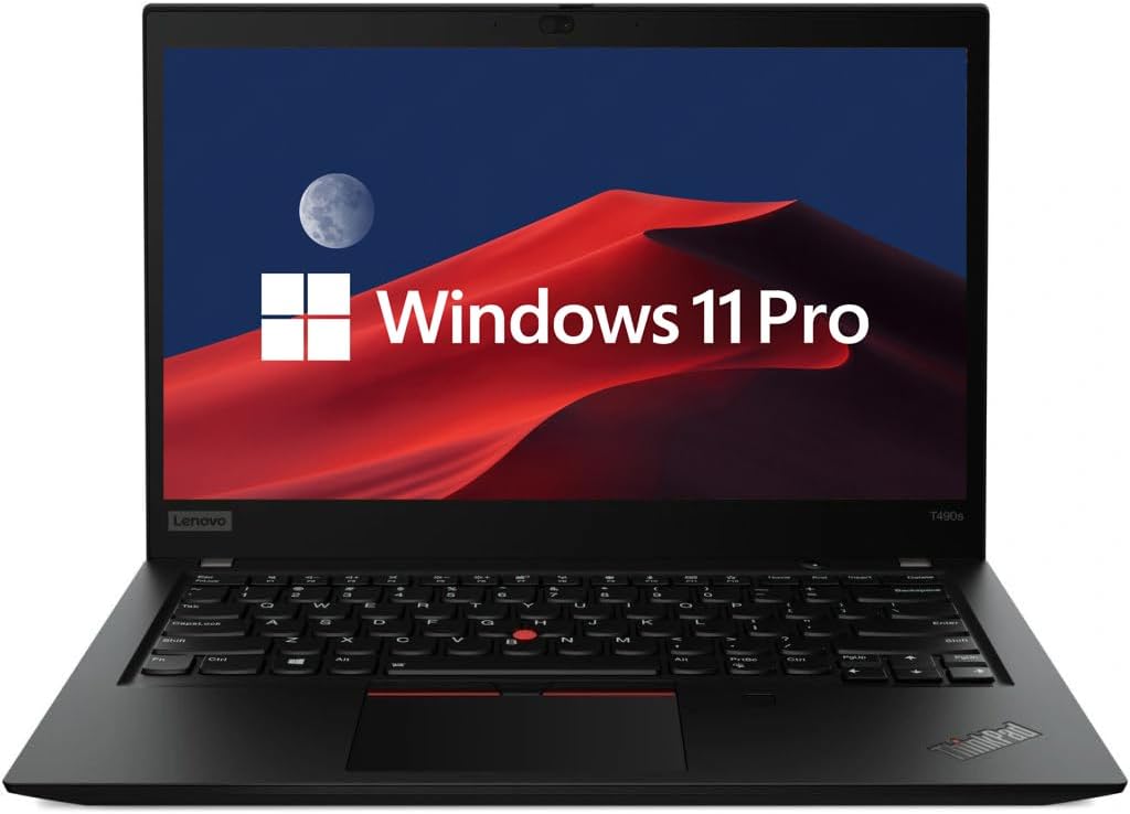 Lenovo ThinkPad T490s 14' FHD Business Laptop Computer, Intel Core i7-8565U Notebook PC, 8GB DDR4 RAM, 512GB SSD, Backlit Keyboard, Webcam, WiFi BT, Windows 11 Pro (Renewed)