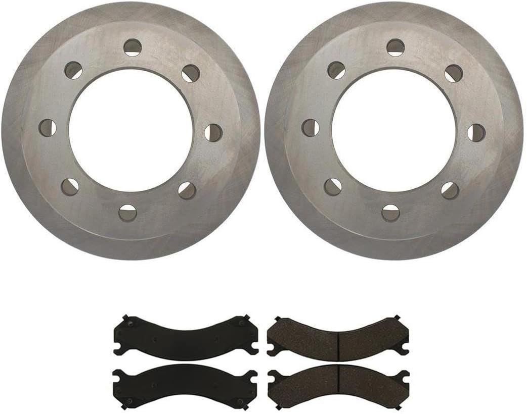 4X Rear Replacement Brake Kit Brake Rotors & Ceramic Brake Pads Fits Chevrolet Silverado 3500 2001-2007 Fits Chevy Silverado 3500 2001-2007 Fits Chevrolet Silverado 3500 Classic 2007-2007