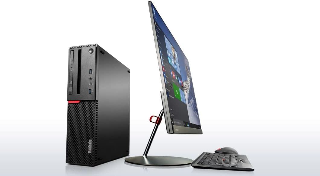 Lenovo Computer Desktop PC, New 24 Inch Monitor, Intel Core i7-6700, 32GB RAM 512GB SSD +2TB HDD, 2GB Graphics Card, HDMI, Wi-FI, Wireless Keyboard & Mouse (Renewed), Black