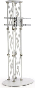 Portable Truss TV Stand Fits Monitors up to 60', Easy Disassembly, with Case – Silver